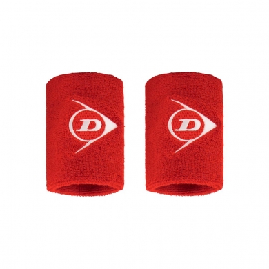 Dunlop Sweatband Wrist Logo Short red - 2 pieces